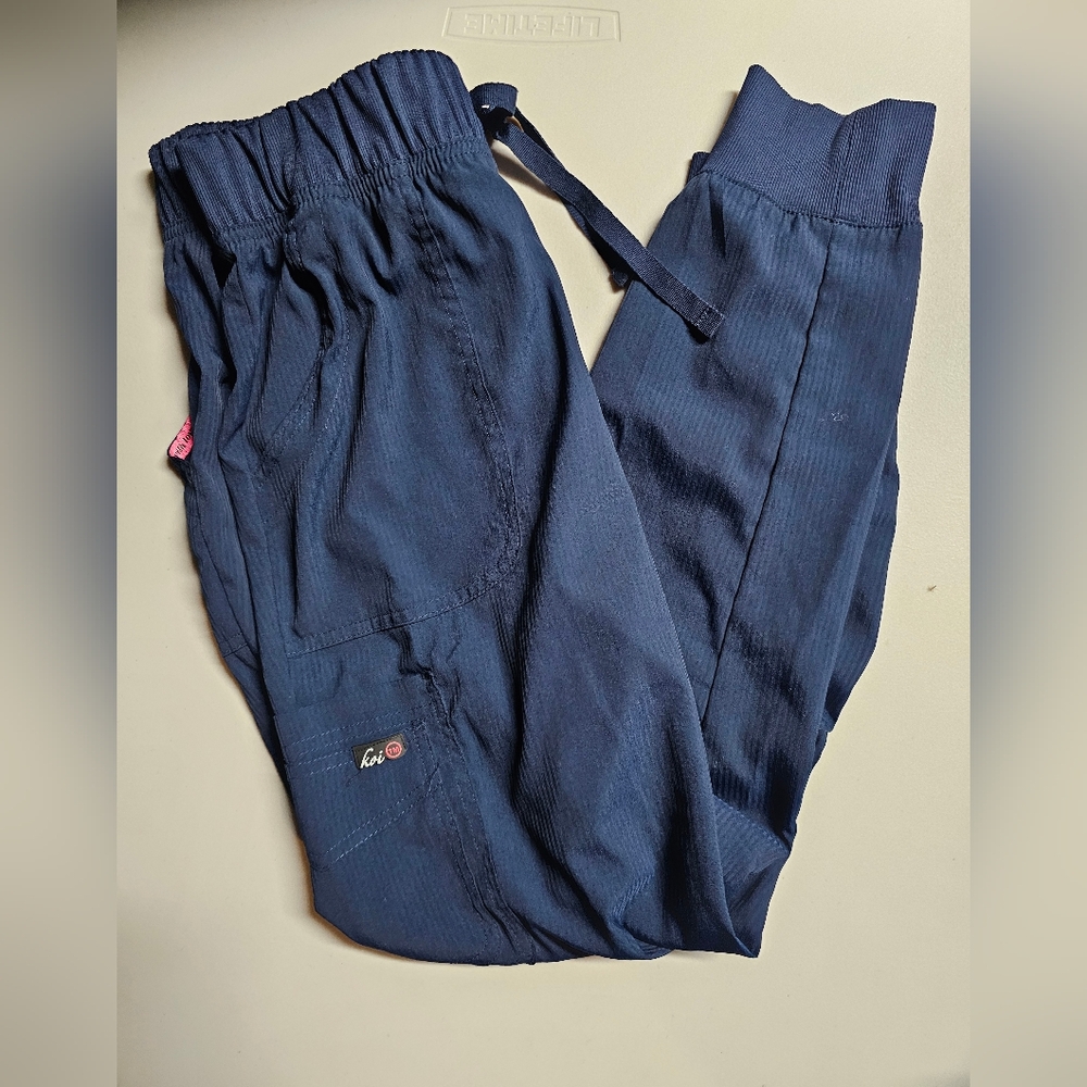 Women's Navy Blue Jogger Scrub Pants